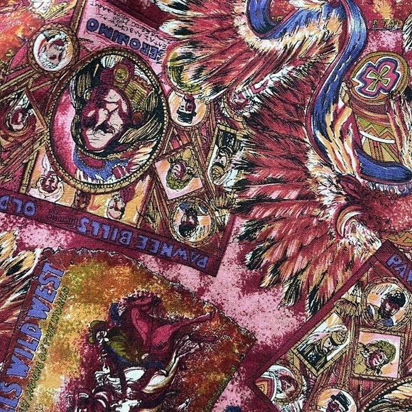 Vintage 80's Latigo Maroon Printed Western Shirt Button-Down Long Sleeves - Picture 7 of 12